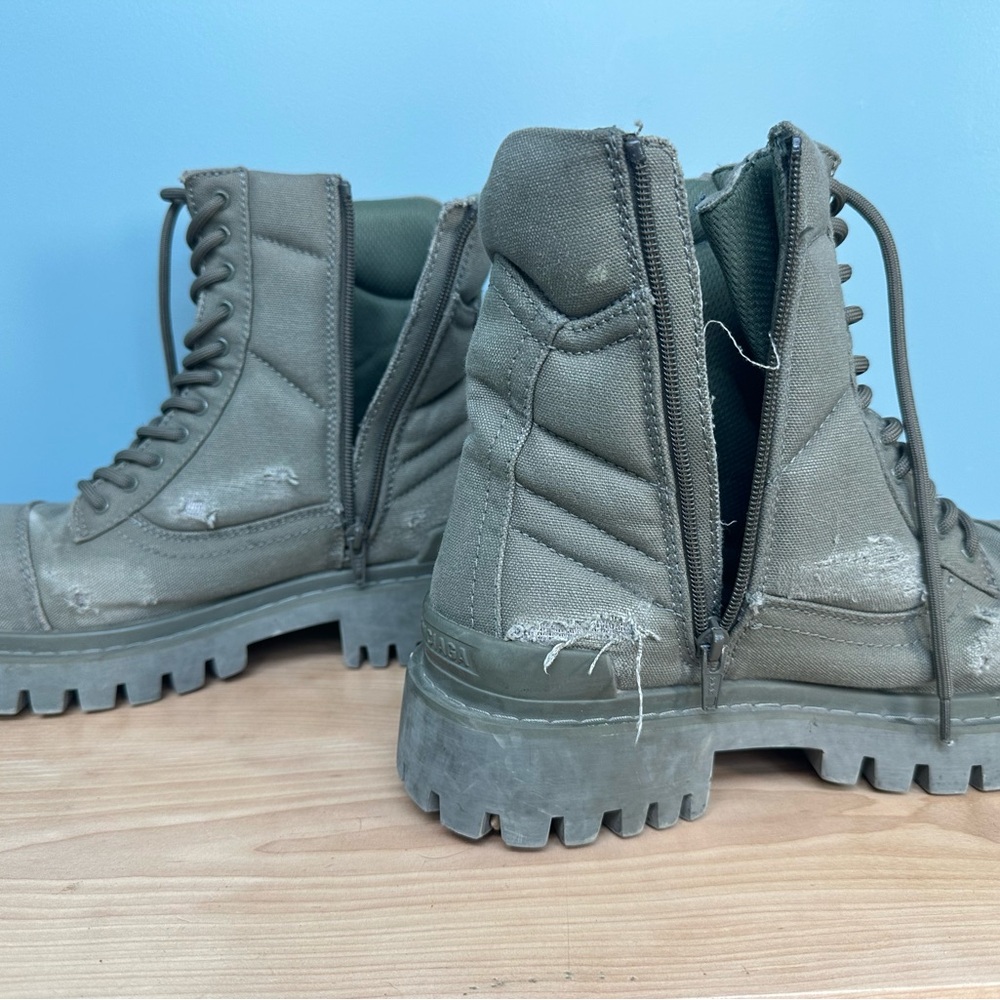 Balenciaga Olive Green Men's Boots